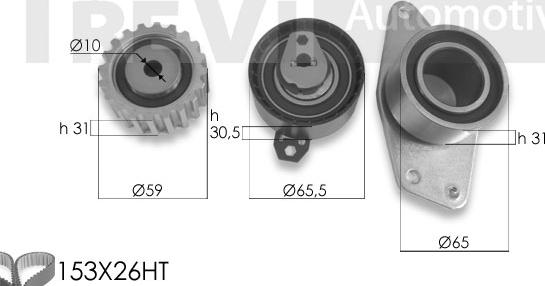 Trevi Automotive KD1457 - Kit cinghie dentate autozon.pro