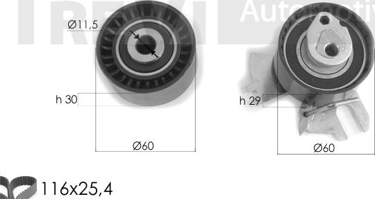 Trevi Automotive KD1460 - Kit cinghie dentate autozon.pro