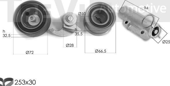 Trevi Automotive KD1463 - Kit cinghie dentate autozon.pro