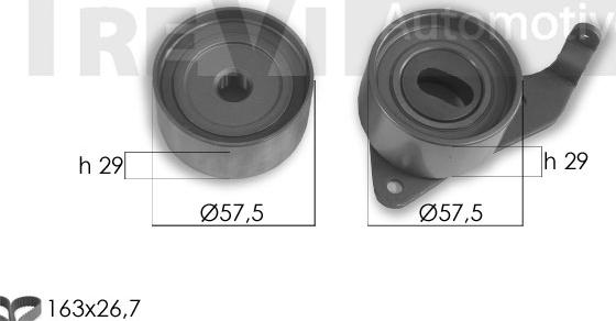 Trevi Automotive KD1403 - Kit cinghie dentate autozon.pro