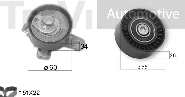 Trevi Automotive KD1419 - Kit cinghie dentate autozon.pro