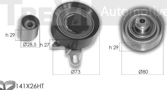 Trevi Automotive KD1424 - Kit cinghie dentate autozon.pro