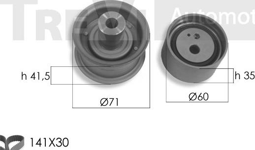 Trevi Automotive KD1420 - Kit cinghie dentate autozon.pro