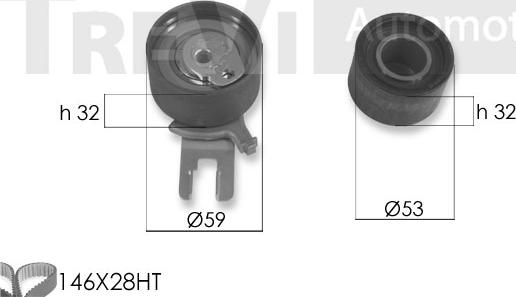 Trevi Automotive KD1421 - Kit cinghie dentate autozon.pro