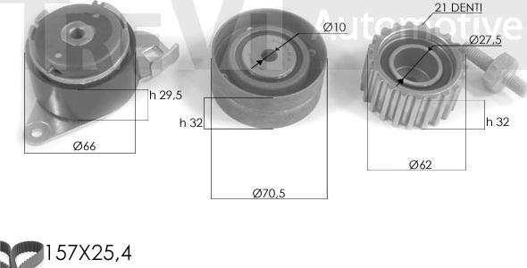 Trevi Automotive KD1093 - Kit cinghie dentate autozon.pro