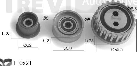 Trevi Automotive KD1054 - Kit cinghie dentate autozon.pro