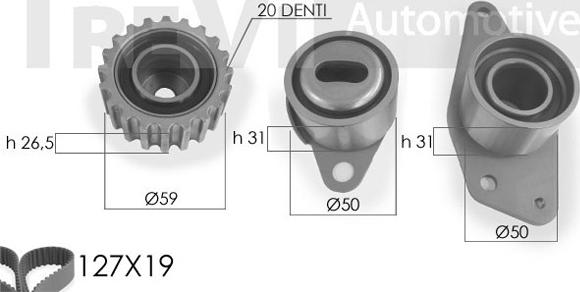 Trevi Automotive KD1056 - Kit cinghie dentate autozon.pro