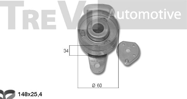 Trevi Automotive KD1025 - Kit cinghie dentate autozon.pro