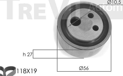 Trevi Automotive KD1027 - Kit cinghie dentate autozon.pro