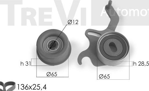 Trevi Automotive KD1074 - Kit cinghie dentate autozon.pro