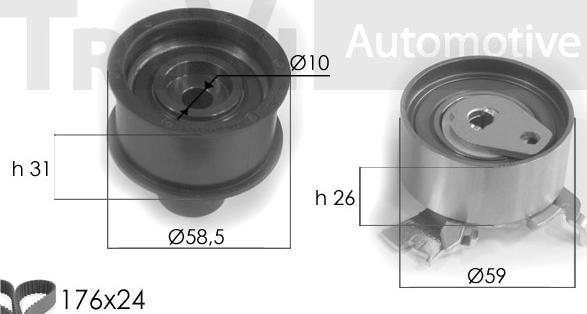 Trevi Automotive KD1071 - Kit cinghie dentate autozon.pro