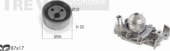 Trevi Automotive KD1078HP - Pompa acqua + Kit cinghie dentate autozon.pro