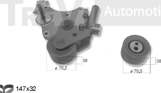 Trevi Automotive KD1192 - Kit cinghie dentate autozon.pro