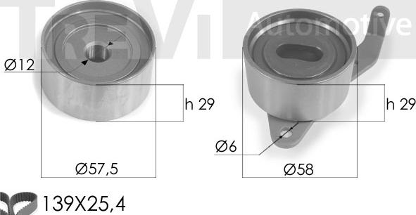 Trevi Automotive KD1134 - Kit cinghie dentate autozon.pro