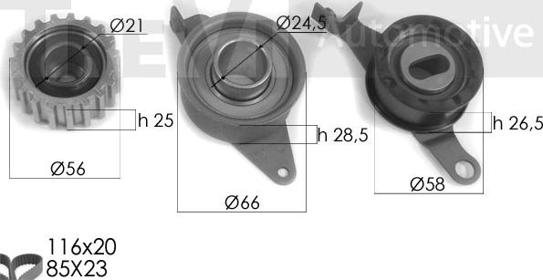 Trevi Automotive KD1124 - Kit cinghie dentate autozon.pro