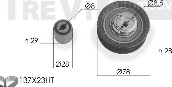 Trevi Automotive KD1174 - Kit cinghie dentate autozon.pro