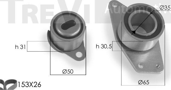 Trevi Automotive KD1172 - Kit cinghie dentate autozon.pro