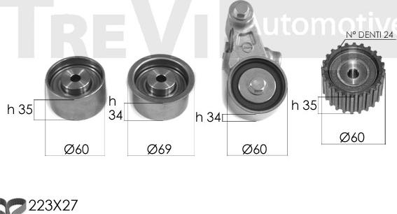 Trevi Automotive KD1399 - Kit cinghie dentate autozon.pro