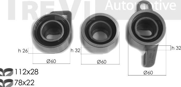 Trevi Automotive KD1390 - Kit cinghie dentate autozon.pro