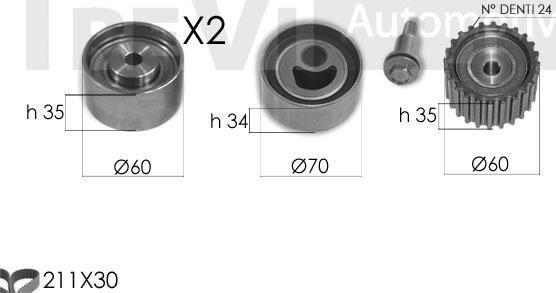 Trevi Automotive KD1398 - Kit cinghie dentate autozon.pro