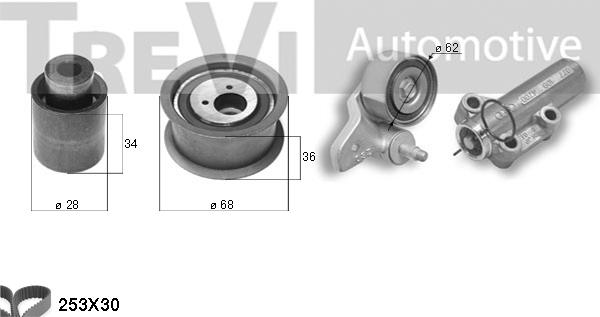 Trevi Automotive KD1397 - Kit cinghie dentate autozon.pro