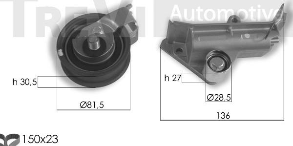 Trevi Automotive KD1345 - Kit cinghie dentate autozon.pro