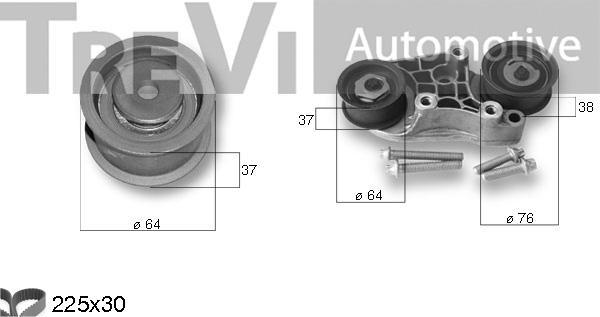 Trevi Automotive KD1351 - Kit cinghie dentate autozon.pro