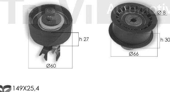 Trevi Automotive KD1352 - Kit cinghie dentate autozon.pro