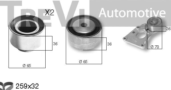 Trevi Automotive KD1366 - Kit cinghie dentate autozon.pro