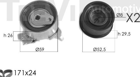 Trevi Automotive KD1386 - Kit cinghie dentate autozon.pro