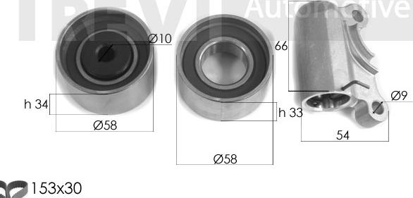 Trevi Automotive KD1381 - Kit cinghie dentate autozon.pro