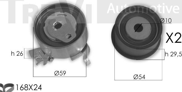 Trevi Automotive KD1383 - Kit cinghie dentate autozon.pro