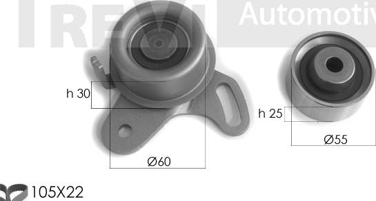 Trevi Automotive KD1335 - Kit cinghie dentate autozon.pro