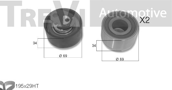 Trevi Automotive KD1329 - Kit cinghie dentate autozon.pro