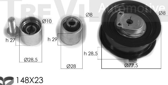 Trevi Automotive KD1325 - Kit cinghie dentate autozon.pro