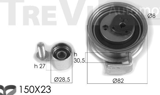 Trevi Automotive KD1327 - Kit cinghie dentate autozon.pro