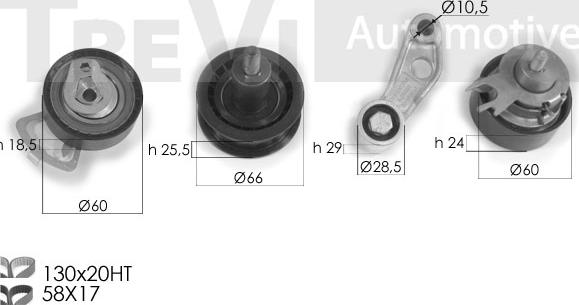 Trevi Automotive KD1290 - Kit cinghie dentate autozon.pro