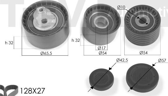 Trevi Automotive KD1244 - Kit cinghie dentate autozon.pro