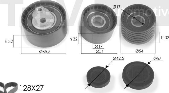 Trevi Automotive KD1245 - Kit cinghie dentate autozon.pro