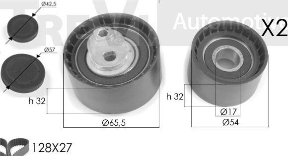 Trevi Automotive KD1246 - Kit cinghie dentate autozon.pro