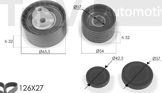 Trevi Automotive KD1247 - Kit cinghie dentate autozon.pro