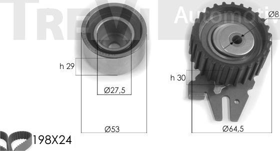 Trevi Automotive KD1251 - Kit cinghie dentate autozon.pro