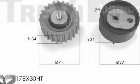 Trevi Automotive KD1253 - Kit cinghie dentate autozon.pro