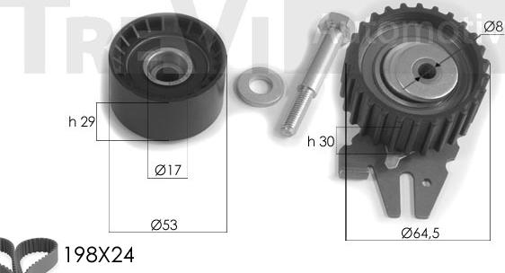 Trevi Automotive KD1252 - Kit cinghie dentate autozon.pro