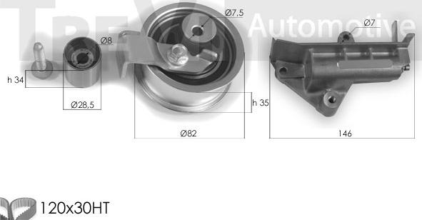 Trevi Automotive KD1269 - Kit cinghie dentate autozon.pro