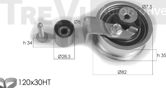 Trevi Automotive KD1268 - Kit cinghie dentate autozon.pro