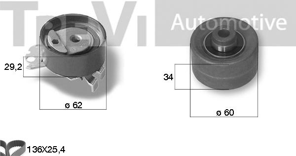 Trevi Automotive KD1210 - Kit cinghie dentate autozon.pro