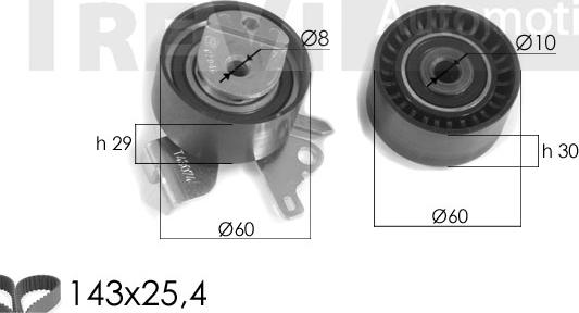 Trevi Automotive KD1284 - Kit cinghie dentate autozon.pro