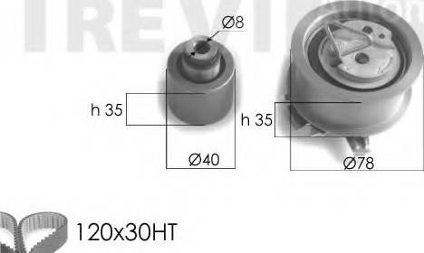 Trevi Automotive KD1221 - Kit cinghie dentate autozon.pro