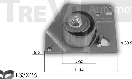 Trevi Automotive KD1274 - Kit cinghie dentate autozon.pro